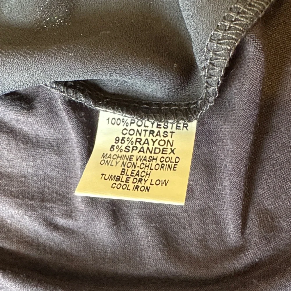 PaperMoon Mixed Material Foil Print Blouse Navy Rose Gold Polka Dot Women Medium - Picture 9 of 12